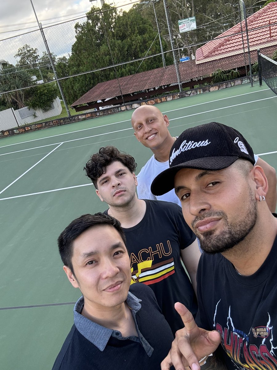 Good to see the boys in Brisbane ❤️ amazing to think that gaming has led me to some of the closest peeps in my life! From centre court to #Wimbledon to top lane in #PokemonUnite 🙏🏽😤 @JOMEGALULE2 @Nuggie_D @xkyrgios …… @Cruel_Hybrid & @avroplays_ missing you boys!