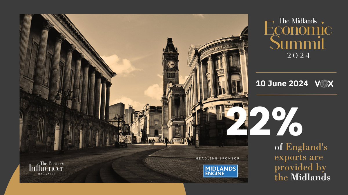 The Midlands Economic Summit 2024 will bring together public and private sector decision-makers, innovators and experts to discuss devolution, collaboration, innovation, place and business. Book your tickets for 10th June 2024 at The Vox: midlandseconomicsummit.com