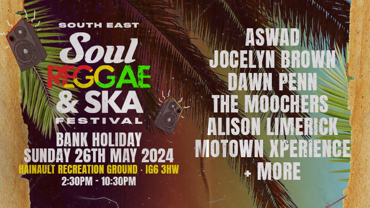 ICYMI, South East Festival is coming to Essex 🚨 Spend your May Bank Holiday with Aswad, Jocelyn Brown, Dawn Penn, Motown Xperience and more of the best soul and reggae music 👉>> bit.ly/49xsdWp