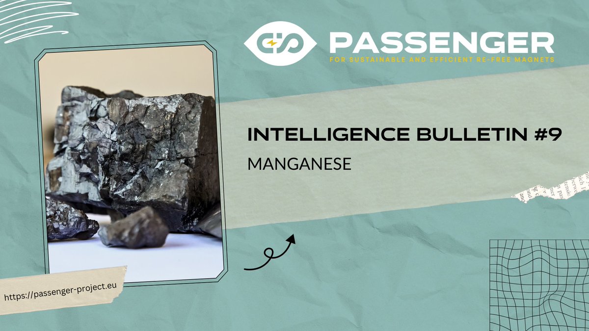 #Manganese: the 4th most used metal worldwide after iron, aluminum and copper. Primarily fueling the steel industry and vital for #ElectricVehicle batteries, it is recognised by 🇪🇺 as a strategic #CriticalRawMaterial.
More in bulletin No.9 by <a href="/icamcyl/">ICAMCyL</a>:
👉passenger-project.eu/intelligence-b…
