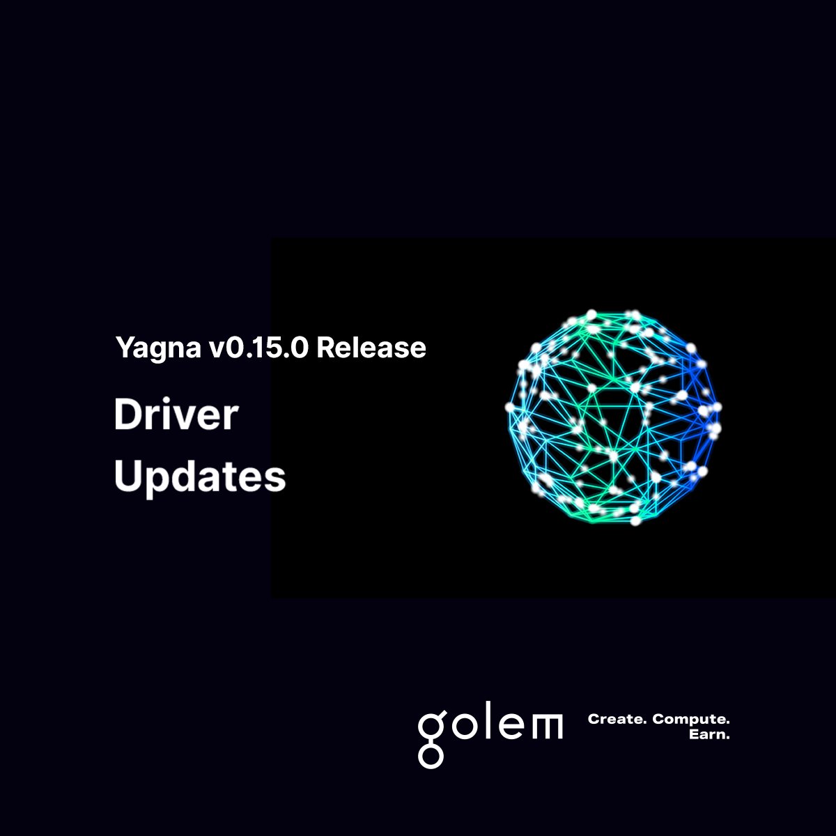 We've just released Yagna v.0.15.0! This version includes significant updates to the driver. Check out the release details and installation instructions here 👇 blog.golem.network/yagna-v-0-15-0… #GolemNetwork $GLM