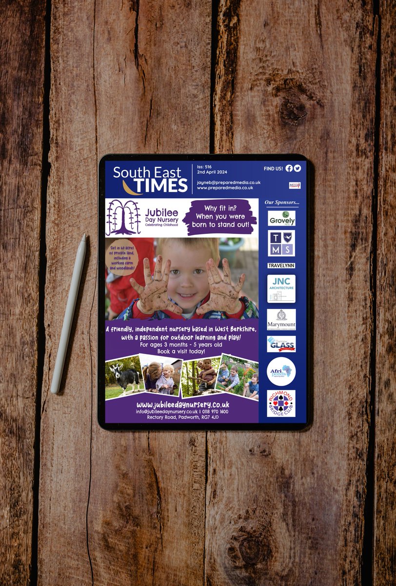 #SET is now LIVE
Jubilee Day Nursery Sponsor our latest issue!

Featuring this week:
Grovely Pets Alton
JNC Architecture
Travelynn
Marymount International School London
Malling School
Richmond Bridge Club
AfriPonds &amp; much more!

Click below for issue 516:
preparedmedia.co.uk/publica.../sou…