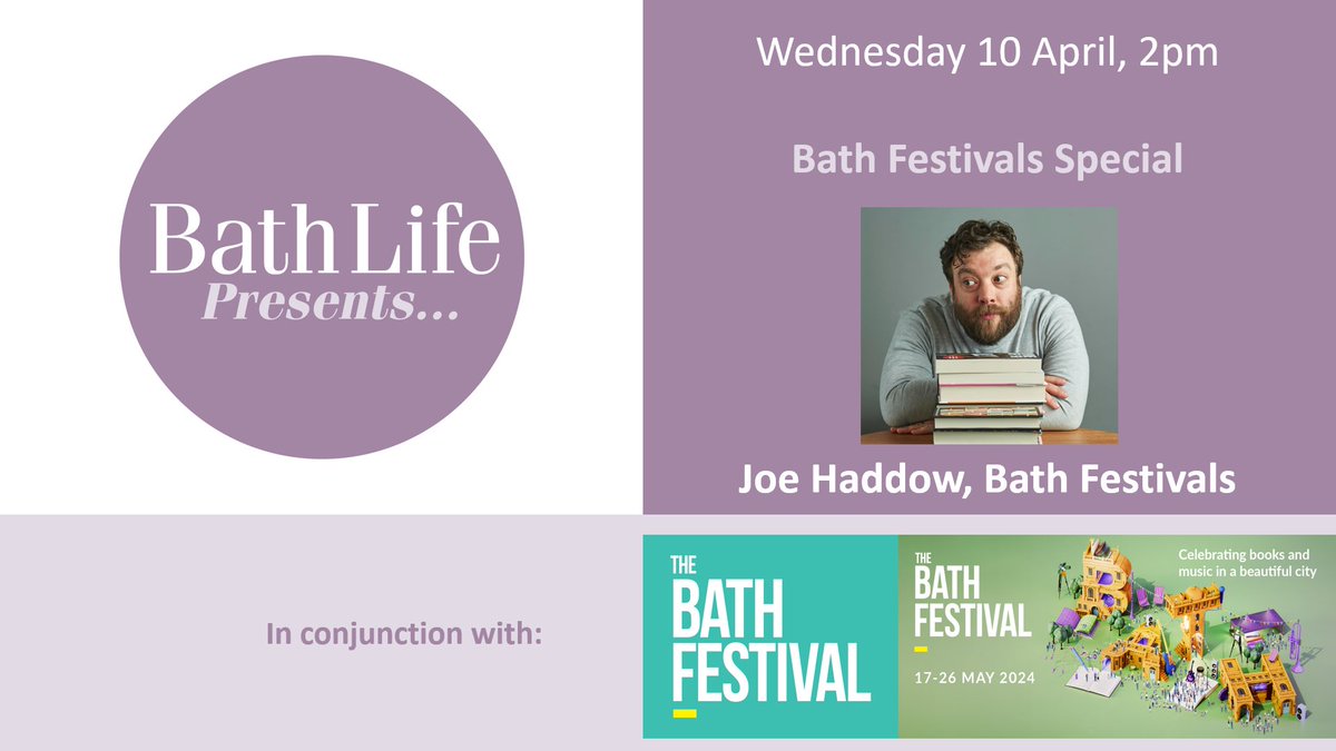 🎉 You’re invited to a special Bath Life Presents: the reveal of the much-anticipated Bath Festivals 2024 programme! Join us and Joe Haddow, Bath Festival's guest curator, at 2pm on Wednesday 10 April for the 45 minute lowdown on this vital cultural event: us02web.zoom.us/webinar/regist…