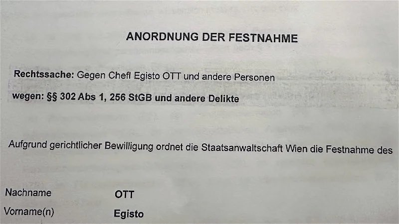 Guten Morgen, Anbei ein paar Screenshots aus dem Haftbefehl gegen Egisto Ott. Man muss das im O-Ton lesen. Er hat Putin-kritische Journalisten in Wien in Lebensgefahr gebracht und Österreichs Kontakte zu Sicherheitsbehörden in aller Welt gefährdet. falter.at/zeitung/202404…