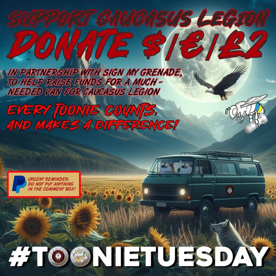 SignMyGrenade's tweet photo. Please post screenshot of your donation โผ๏ธANDโผ๏ธ tag us!
Note:
Please allow us some time to forge your #DroneDroppedGrenade-messages/ #SignMyFlag -
messages. Team is busy atm - but it will come!
Great thanks to @toonie_tuesday who helped us amazingly last week๐ฅฐ
โฌ๏ธ https://t.co/ebSDWRINFL