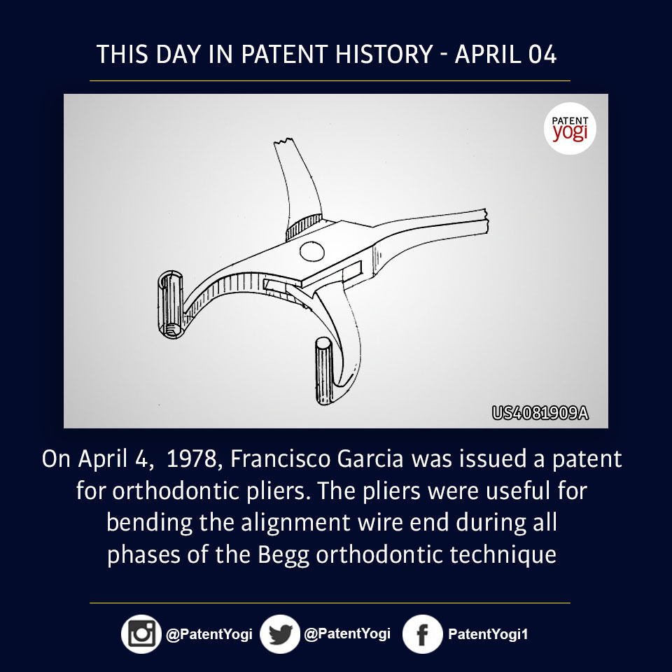 This day in patent history - April 04
#Patent #technology #history #day #thisdayinhistory #onthisday #didyouknow #todayinhistory #patented #patentfinder #PatentYogi #PatentHistory #PatentIdea #PatentPending #PatentGrant #PatentPending #PatentGrant #april4