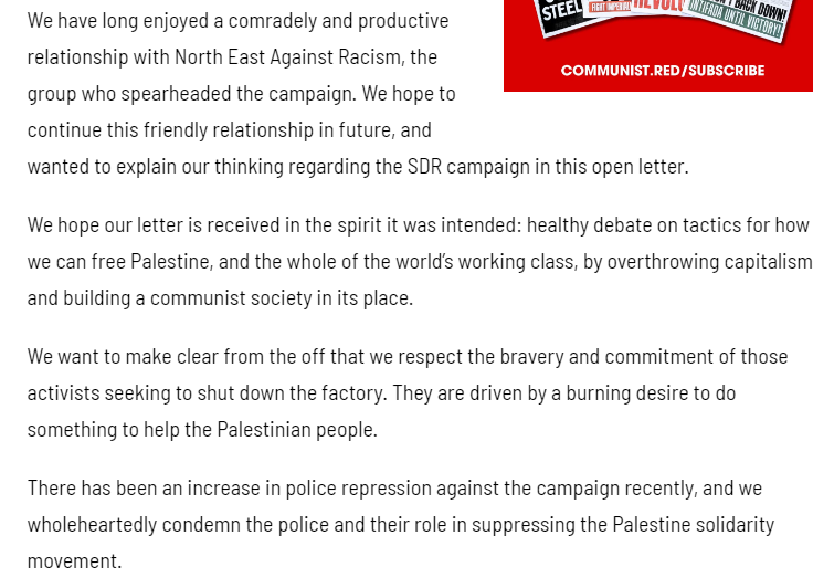 BrunelMarxist's tweet photo. @deeLteeS @danthecommunist Firstly read the introduction to the article, it's a bit unfair to call it shooting left. We can have a disagreement in some areas of strategy whilst still supporting the movement as a whole. https://t.co/VjCng8zt3w