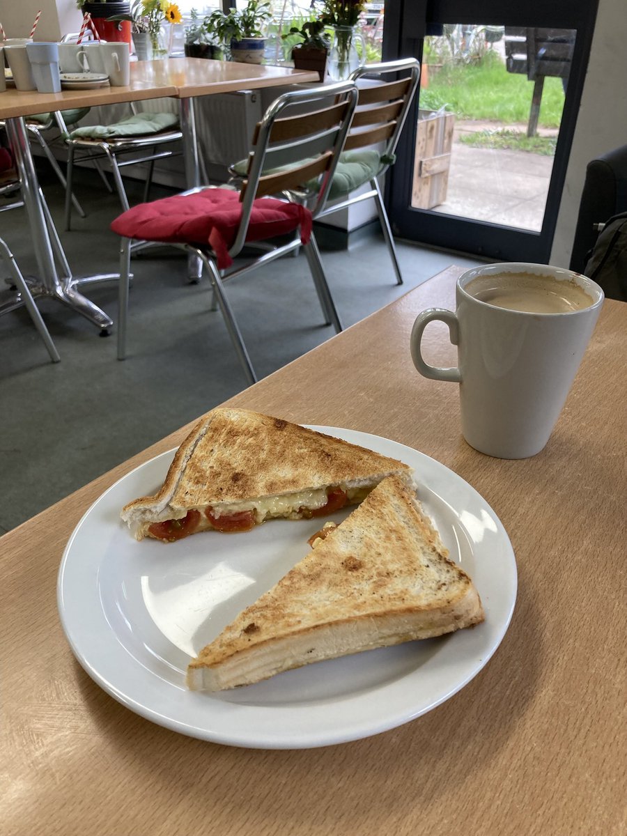 Best cheese and tomato toastie ever! Take a bow @PedalPower_Diff just around the corner from Glamorgan cricket in Pontcanna Fields. Good coffee and the warmest of welcomes too!