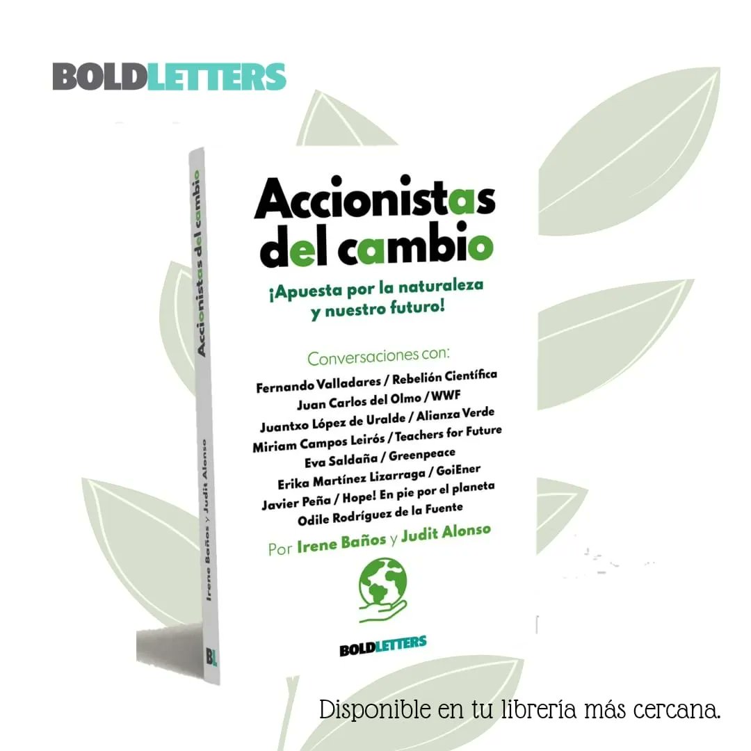 ✨ En nuestro libro “Accionistas del cambio” encontraremos datos importantes ofrecidos por algunos de los actores más destacados de nuestro país en la acción por el clima y el medioambiente. 👉 Disponible en vuestra librería más cercana