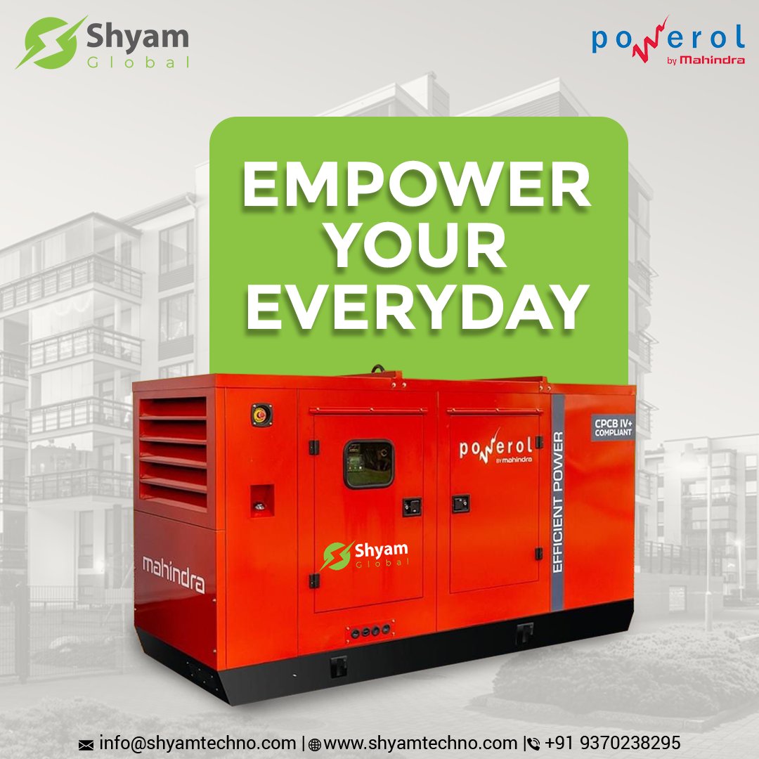 Fuel Your Day, Empower Your Everyday with Reliable Power! ⚡️
.
.
.
#powerhouse #gogreen #energy #GreenRevolution #powerful #genset #shyamglobal #powerol #sustainableliving #mahindra #CleanPower