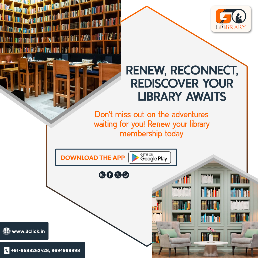 Renew, reconnect, rediscover!  Your library adventure awaits with GoLibrary!  Download the app today and #GetReading #GoLibrary #GolibraryApp #libraryapp #LibraryMobileApp #LibraryManagementApp #librarymanagerapp #libraryapplication #apptomanagelibrary #librarymobileapplication