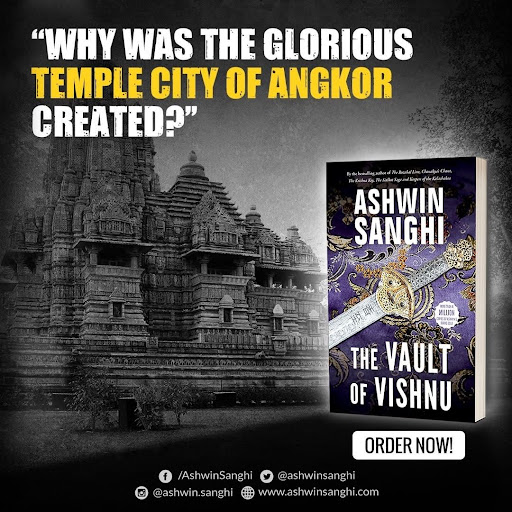 Angkor originated from 'nokor', derived from the Sanskrit term 'nagar', meaning 'city'. Explore more interesting things in #TheVaultOfVishnu, the 6th book of the #BharatSeries. Order your copy now. Link in bio.