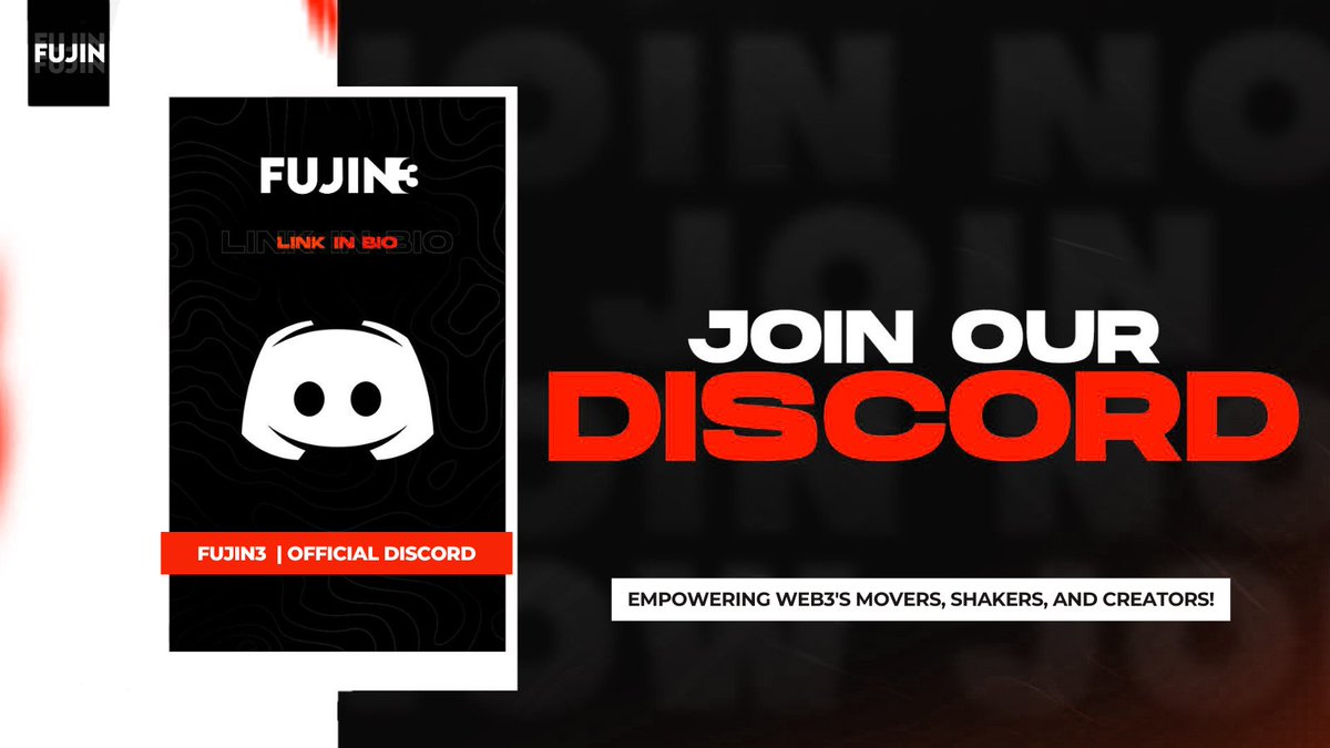 FujinWeb3's tweet image. Hey, did you know about our Discord server? ⛩️

Empowering Web3 Movers, Shakers, and Creators!

Join our server here!👇
🔗 discord.gg/fujin3