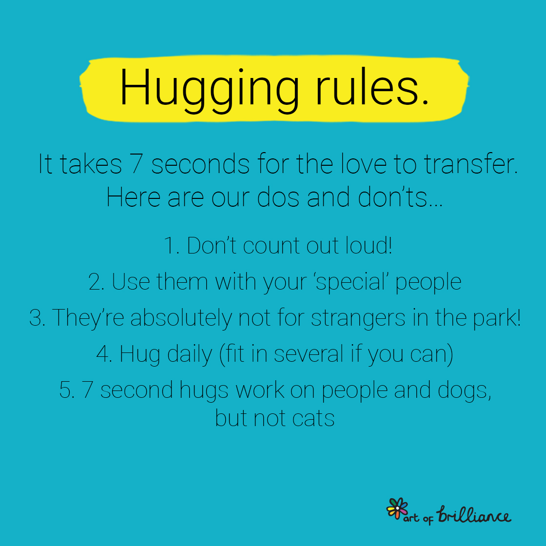 Hugging rules Dos and don’ts that will improve your huggability factor…