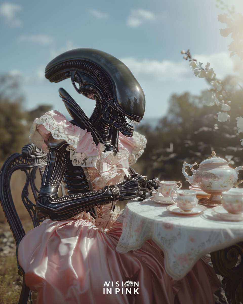 You are cordially invited to a wickedly delightful affair: The Tea Party of Darkness. RSVP if you dare 😈

#aiart prompted in Midjourney V6.