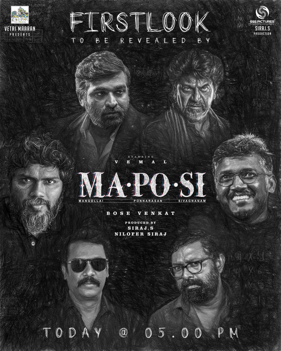 Mapoosi Vemal's #MaPoSi First look releasing at 5PM today & to be released by ...