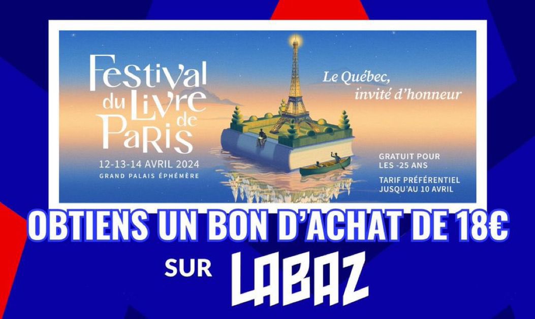 Politique de la région en faveur du #livre ⤵️

Via l’appli LABAZ de la Région <a href="/iledefrance/">Région Île-de-France</a> 

  ✔️un bon d’achat de livre de 18€ aux 5 000 premiers lycéens s’inscrivant pour une visite du Festival du livre de Paris les 12, 13 et 14 avril ⤵️

📍iledefrance.fr/toutes-les-act…