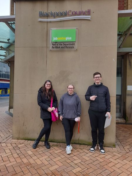 A very informative trip to @GoToJobCentre yesterday in Blackpool with some of the #YoungAdultCarers. Learning about what support the Job Centre can offer them & also what they can offer the adults they are caring for too. We ended the afternoon with a game of 'Career Bingo'!😃