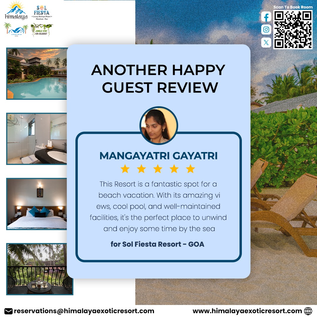 Thank you For Your Wonderful Review and Support Throughout The Year.

🌐 Visit :- himalayaexoticresort.com
☎️ Call :- +91-9028085544
.
.
#goa #beaches #swimmingpool #goa #solfiesta #solfiestarestroandbar #restaurant #bar #barlife #photography #travel #tourism #anjunabeach