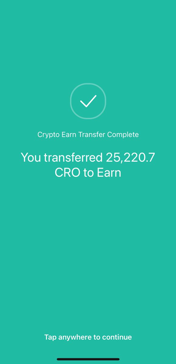 I also chose to block 25K #Cro to get 20% #interest #Crofam ❤️ $Cro #Cryptocom