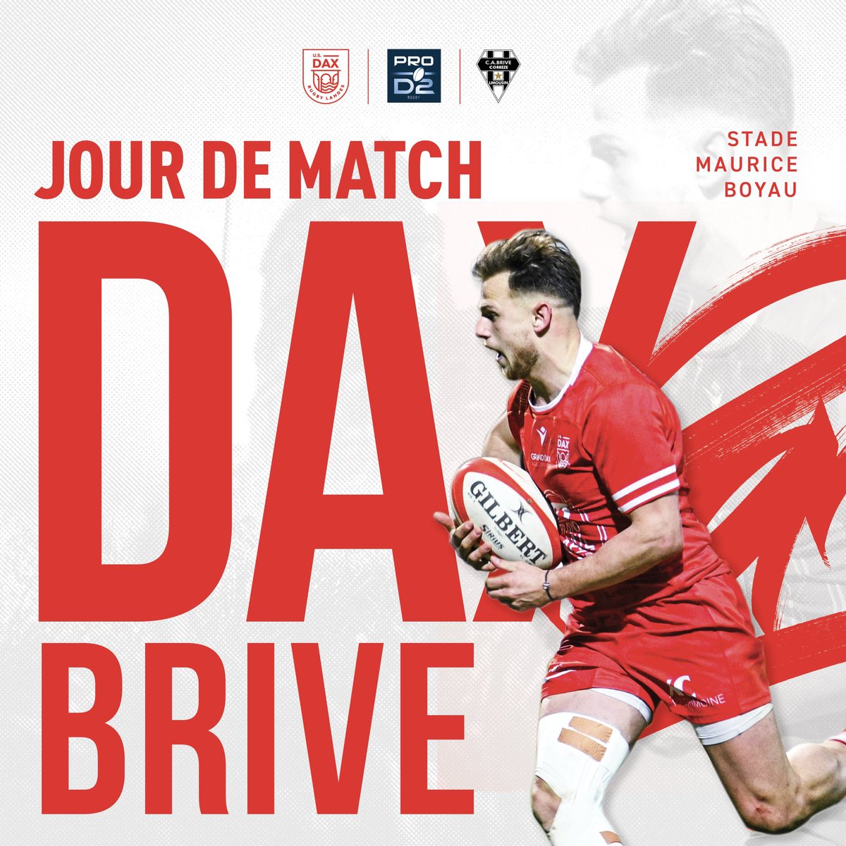 usdaxrugby's tweet photo. ๐๐ข๐จ๐ฅ ๐๐ ๐ ๐๐ง๐๐ ๐ฅโ๏ธ
๐ @CABCLRUGBY
๐๏ธ Stade Maurice Boyau
โ๏ธ 21h
๐ J25 de @rugbyprod2
๐๏ธ Billetterie ๐ https://t.co/dSqGDb6rgN
๐ฒ Suivi du score en live
Les joueurs sont prรชts, ils ont besoin de vous, tous au stade !
#ALLEZDAX https://t.co/A8o8DnxhWF
