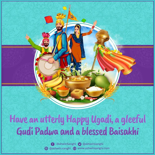 Though called by different names, the essence remains unchanged. Here's wishing everyone a day brimming with blessings and bliss. #GudiPadwa #Baisakhi #Ugadi