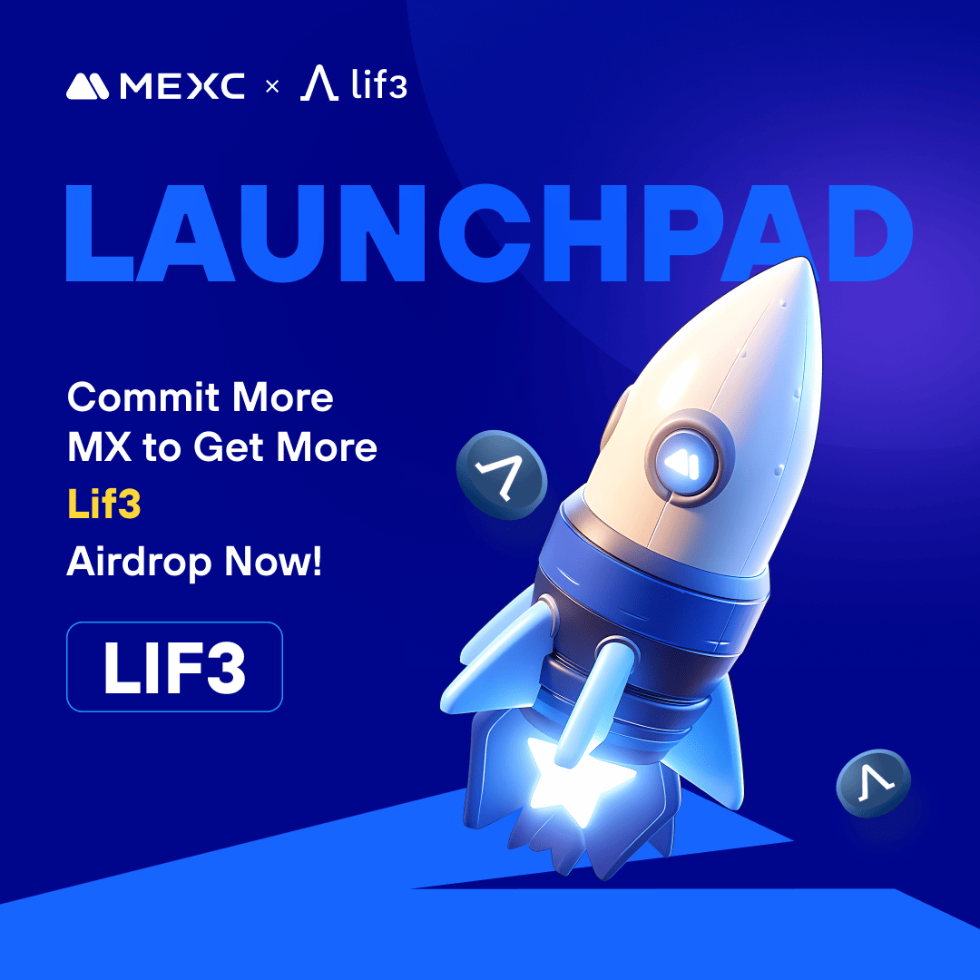 #MEXCLaunchpad is here - Let's celebrate with @Official_LIF3 🔥 Hold at least 1,000 $MX to be qualified for the $LIF3 airdrops! 📷Registration Period: 2024-04-04 09:00 - 2024-04-09 09:00 (UTC) 📈$LIF3/USDT Trading: 2024-04-09 13:00 (UTC) Details: mexc.com/support/articl…