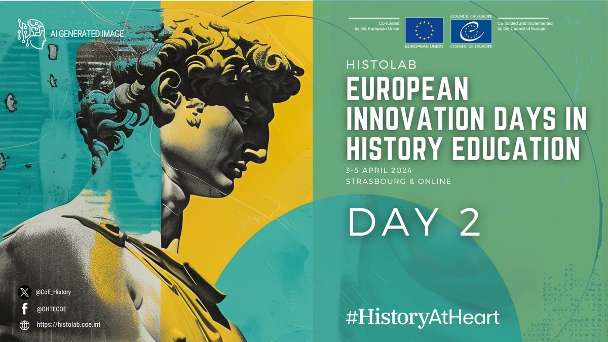 Day 2⃣ of the European Innovation Days in History #Education is about to start! What to expect? ➡️#History through #art @enrs_eu ➡️#Teaching at memorial sites ➡️Projects from 🇺🇦 & 🇬🇷 ➡️LEGO, Football & Guitars & so much more! eventbrite.fr/e/863552357347… #HistoryAtHeart