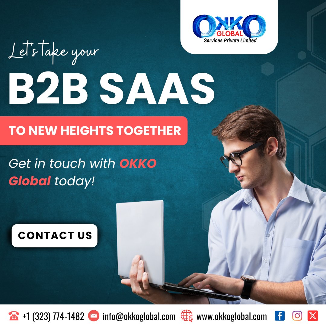 Unlock success with our B2B SAAS solution. Elevate your business to new heights with our innovative tools and expert support. Let's soar together!

🌐okkoglobal.com/b2b-saas-lead-…

#okkoglobal #b2b #b2blead #leadgeneration #SAAS #SAASlead #leadenhancement #LeadGenerationPartner