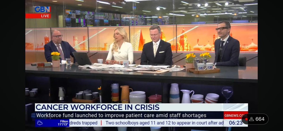 📺@AndreasC466, founder of @EurCancerDonate and CEO @MorrisseyMike live on @GBNEWS 👉Presenting the launch of the #Cancer Workforce Fund 👉Addressing the pressing issues brought by the Cancer #Workforce Crisis in the #UK & #Europe Learn more!⬇️ europeancancerfoundation.org/cancer-workfor…