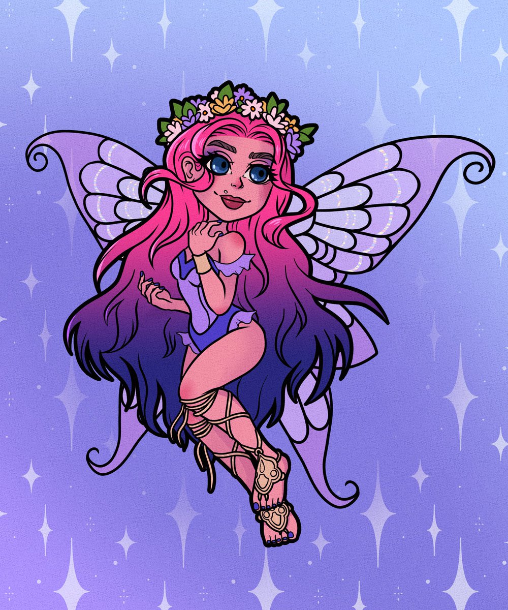 LOOK AT WHAT @_hissy DREW FOR ME!! ✨ I LOVE IT SO MUCH!! ✨I asked for a fairy version of me I could turn into tokens for my fae MtG deck and I can't wait to print a million of these with some kind of holographic finish! Thank you so much @_hissy you absolutely nailed it!! 💖🧚‍♀️