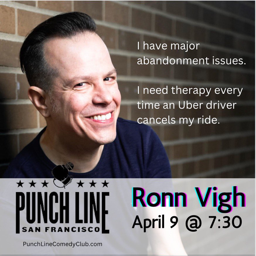 Don’t be like #Uber… Show up for me at @punchlinesf next week!