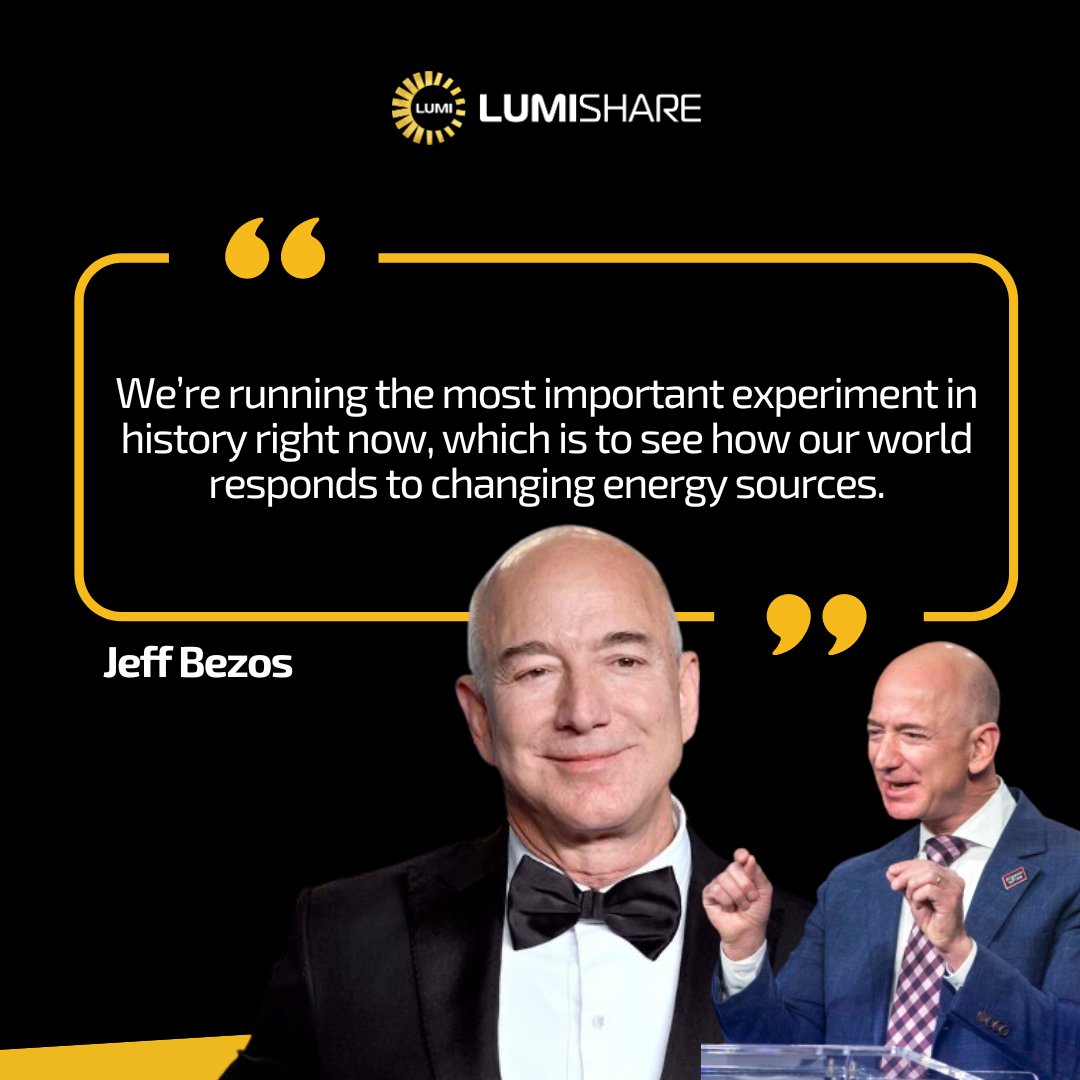 Jeff Bezos said, 'We’re running the most important experiment in history right now, which is to see how our world responds to changing energy sources.' His venture into renewable energy underscores a commitment beyond commerce, aiming for a sustainable planet. 🌎💡 At…