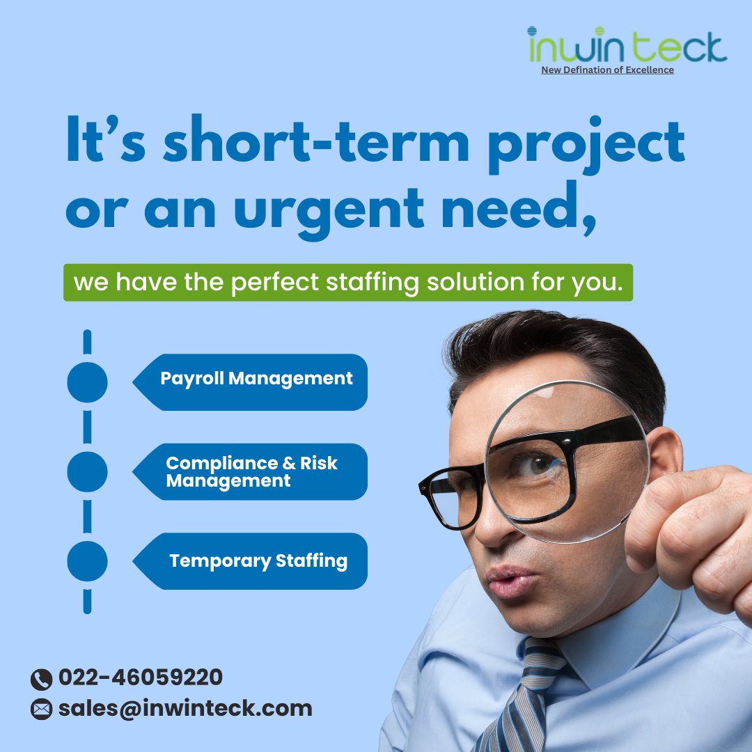 Inwinteck_com's tweet photo. Focus on Your Business, We'll Handle the Hiring. Streamline Your Workflow with Our Staffing Services. 💡

Contact us- 022-46059220

#Inwinteck #StaffingSolutions #USAStaffing #GlobalStaffing #HRConsultant #ITStaffing #Staffing  #Recruiting #Rrecruitment #Jobsearch #Employment https://t.co/ewZe9lC5Ph