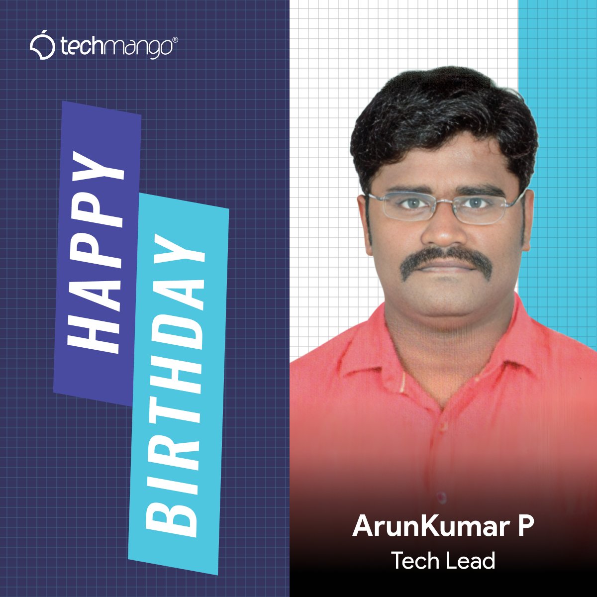 Techmango Wishes Happy Birthday to Arunkumar Pandian Cheers to another fantastic year ahead! May this birthday be the start of your greatest, most wonderful journey yet. Have a fantastic day! #happybirthday #birthdaywishes #birthdaycelebration #birthdayparty #birthdaycheers