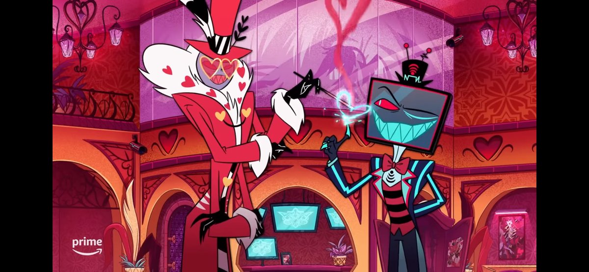 RubyRhiannon's tweet image. hey voxval shippers, I found something you’ll like
idk if most people noticed this or not, but when vox lights val’s cigarette in ep 2, the electricity is shaped like a heart #voxval #HazbinHotel #hazbinhotelvox #HazbinHotelValentino #VoxVal