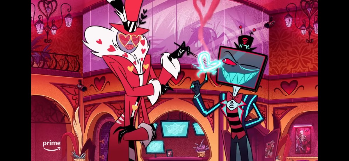 RubyRhiannon's tweet image. hey voxval shippers, I found something you’ll like
idk if most people noticed this or not, but when vox lights val’s cigarette in ep 2, the electricity is shaped like a heart #voxval #HazbinHotel #hazbinhotelvox #HazbinHotelValentino #VoxVal