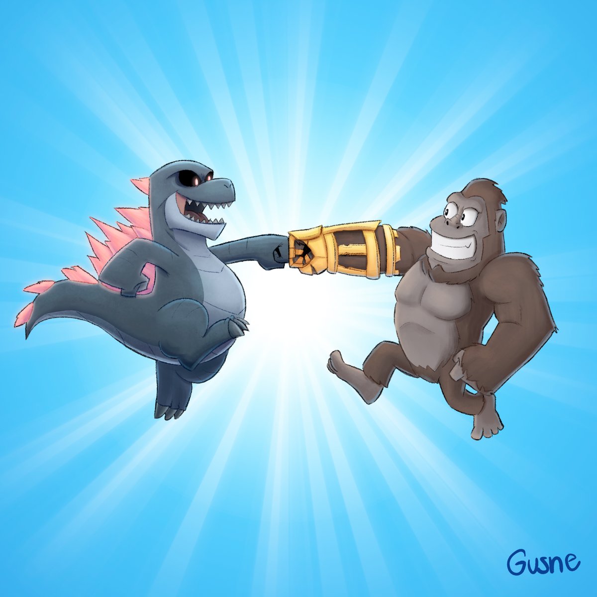 Gusne2's tweet photo. Union make force

#GodzillaxKongTheNewEmpire  #Godzilla #kong #DigitalArtist #Fanarts #friendship #digitalart https://t.co/rubdpyRLP8