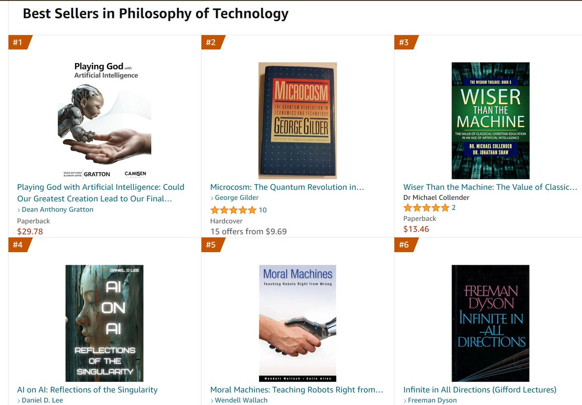 Thrilled to tell you that 'Playing God with Artificial Intelligence' is #1 in the Philosophy of Technology books in #Canada. Now available on Amazon worldwide! #PlayingGod #AI #Philosophy #TECH4ALL #books