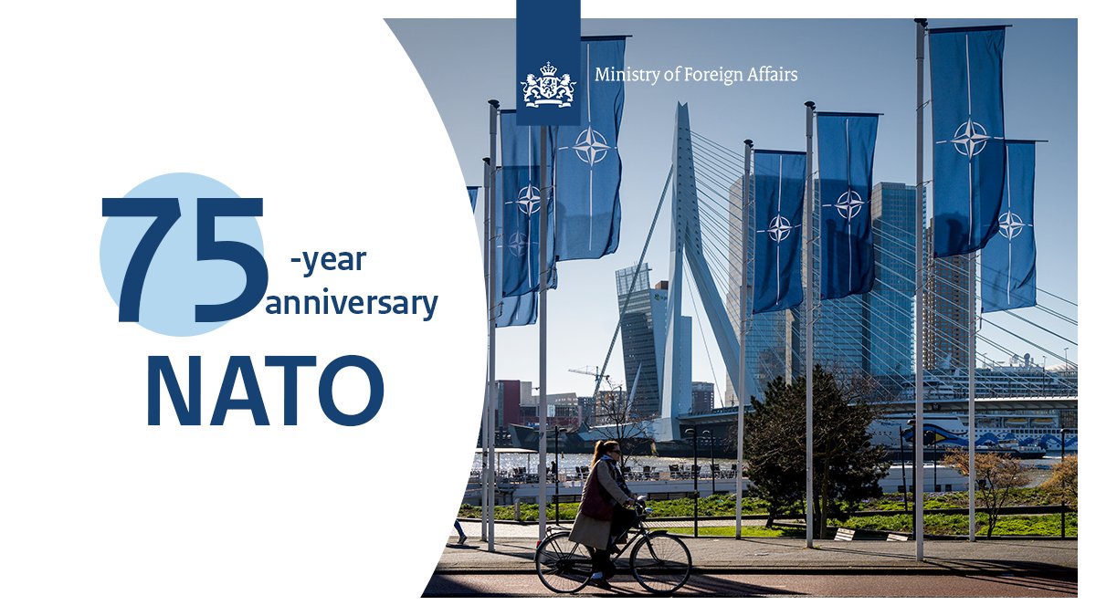 History was made on April 4, 1949. For 75 years, @NATO has been the cornerstone of our collective defence, and indispensable to our security. Today, we mark #1NATO75years and underline our longstanding bonds, close cooperation, and strong transatlantic Alliance. #WeAreNATO