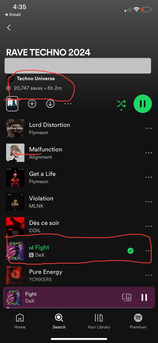 OneStopDJShop's tweet photo. Fight just got added to Rave techno 2024 playlist on Spotify and hit 1.1k views in 3 days on YouTube let’s go. #vancouverdj #vancouverproducer #fightdj #dex #onestopdjshop #techno #hardtechno #spotify https://t.co/Ry8sAxm5eU