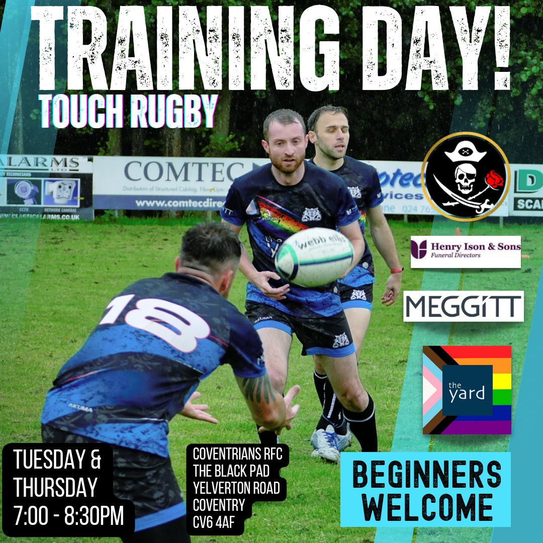 🏉 IT'S TRAINING DAY!🏴‍☠️ 🏳️‍🌈 LGBTQ+ Inclusive Rugby Club 👥 Everyone Welcome ❗Beginners Especially Welcome 🌟We promise a safe supportive environment to learn & train 📧Message Us For More Information