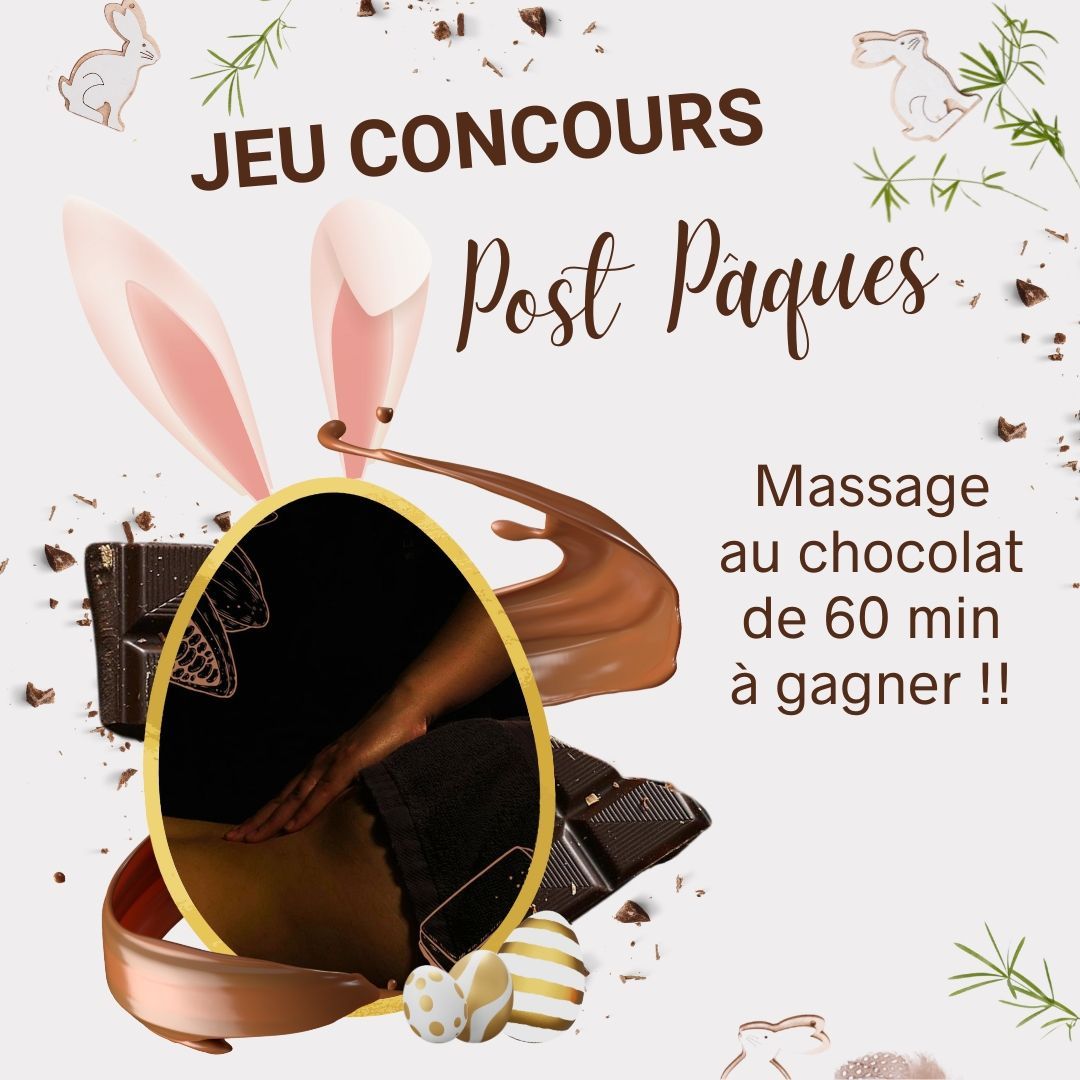 Participez à notre jeu concours du 4 au 15 avril pour gagner un massage au chocolat de 60 minutes . Abonner vous à notre compte instagram buff.ly/3IZWcuG 
Identifiez 2 amis en commentaire et partager le concours en story.
#SpaDansLeNoir #Concours #MassageChocolat #Detente