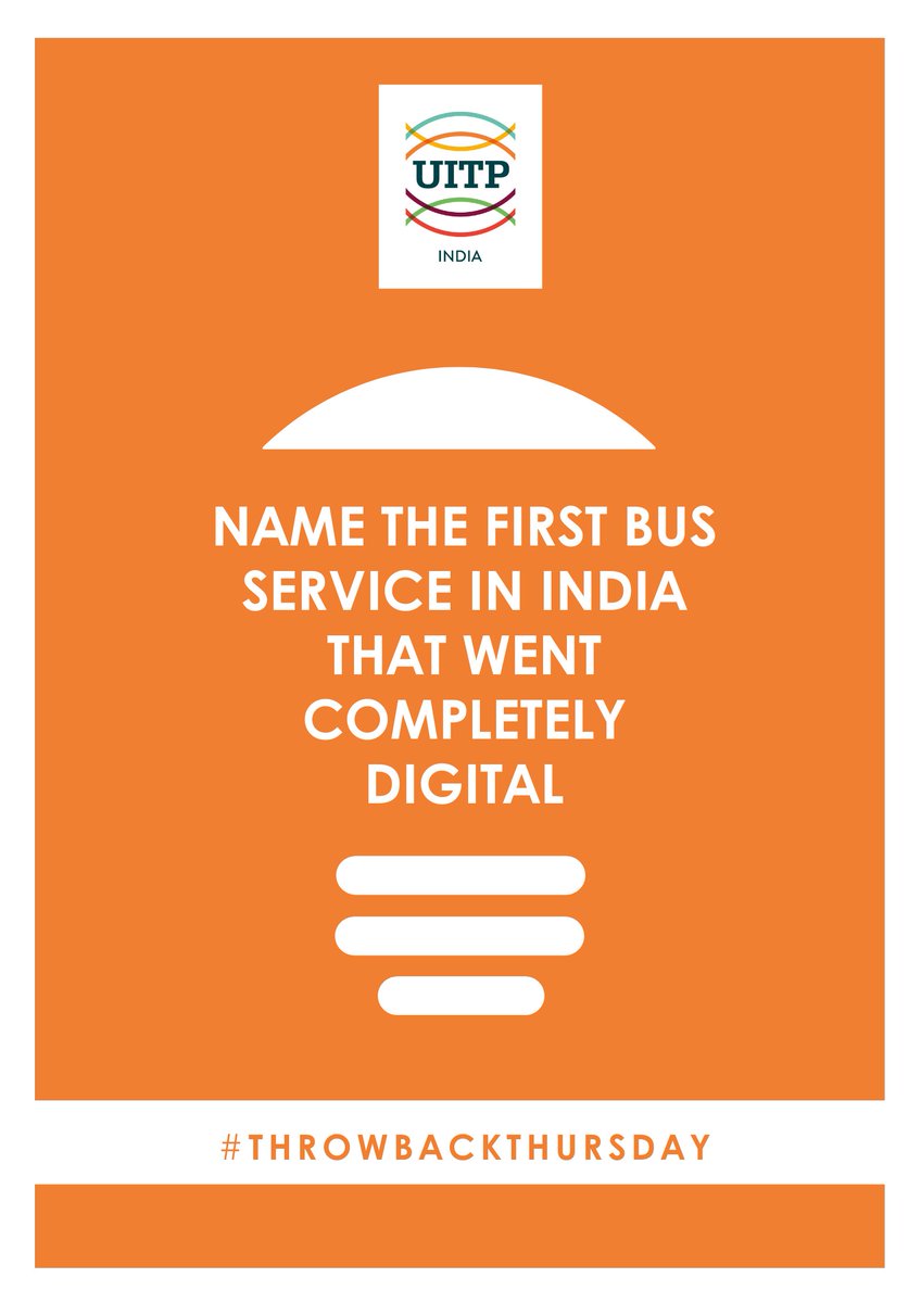 It's time for #ThrowbackThursday 🌟

Adopting #digital #solutions and integration of #ITMS have revolutionaised the #PublicTransport sector by making it more #reliable and #userfriendly.
Guess the answer to today's question.

#UITP #AdvancingPublicTransport #smartmobilty