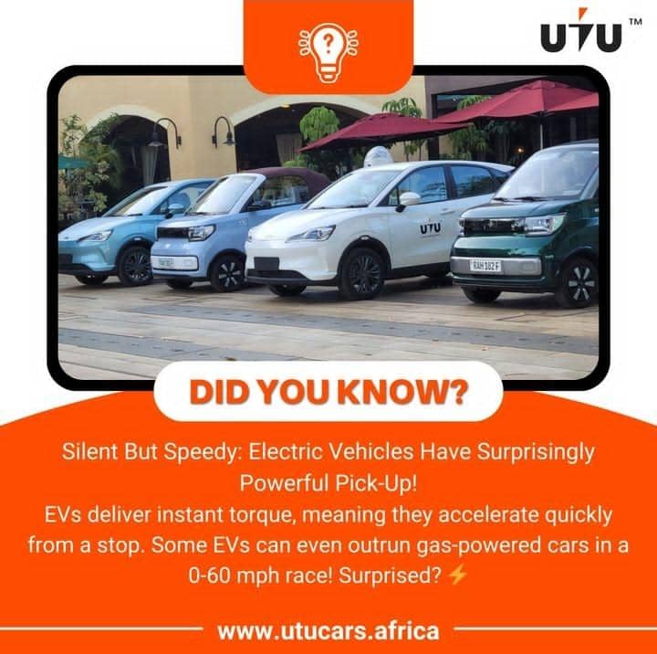 Go__Electric's tweet image. Discover more about electric vehicles with UTU Cars! Here's a fascinating 'Did you know?' fact. Stay tuned for more enlightening insights. #EVs #UTUCars #rwandaupdates