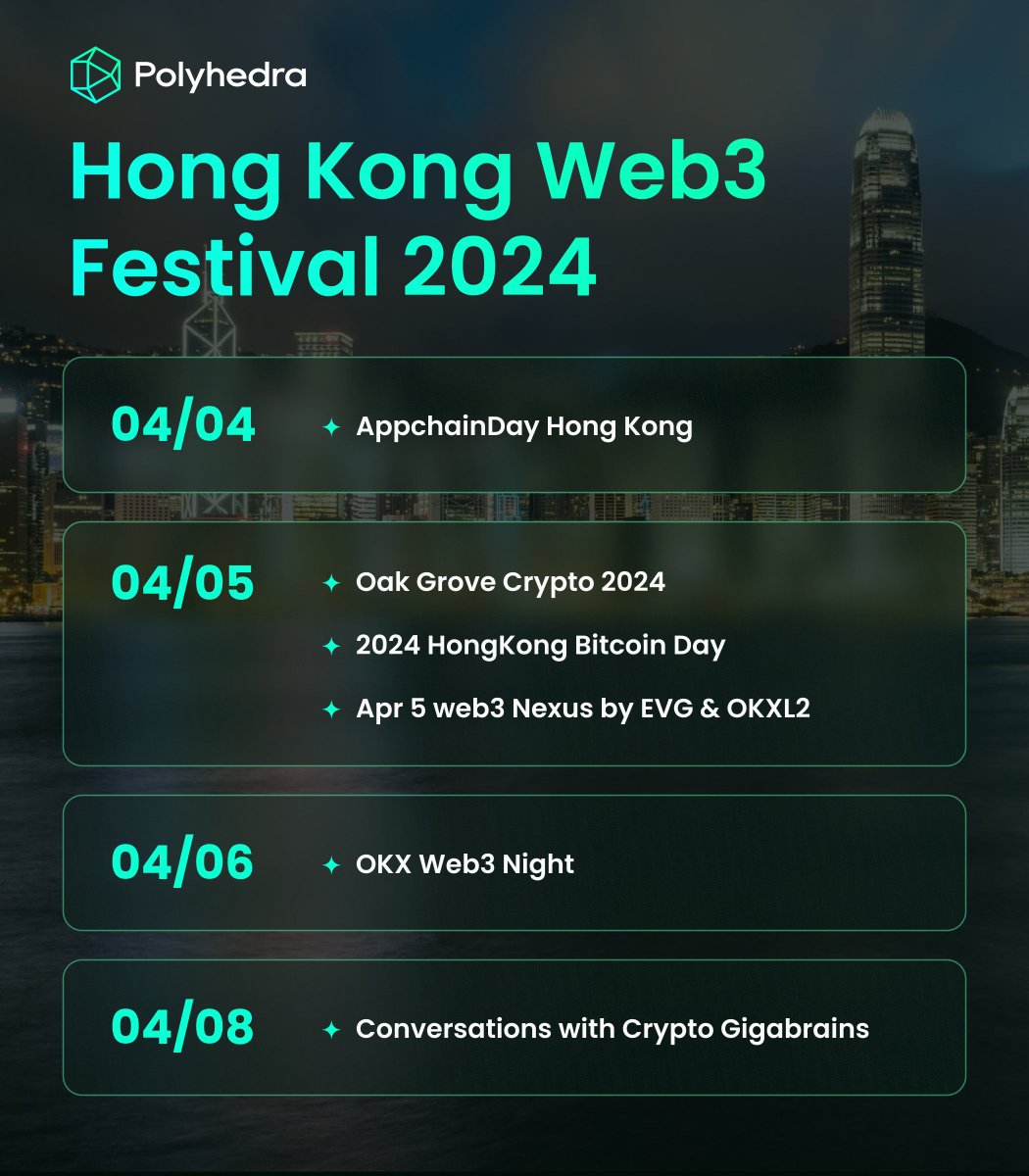 Ready for #HKWeb3Festival? 
Check out our events and meet us in Hong Kong! 🚀🚀🚀