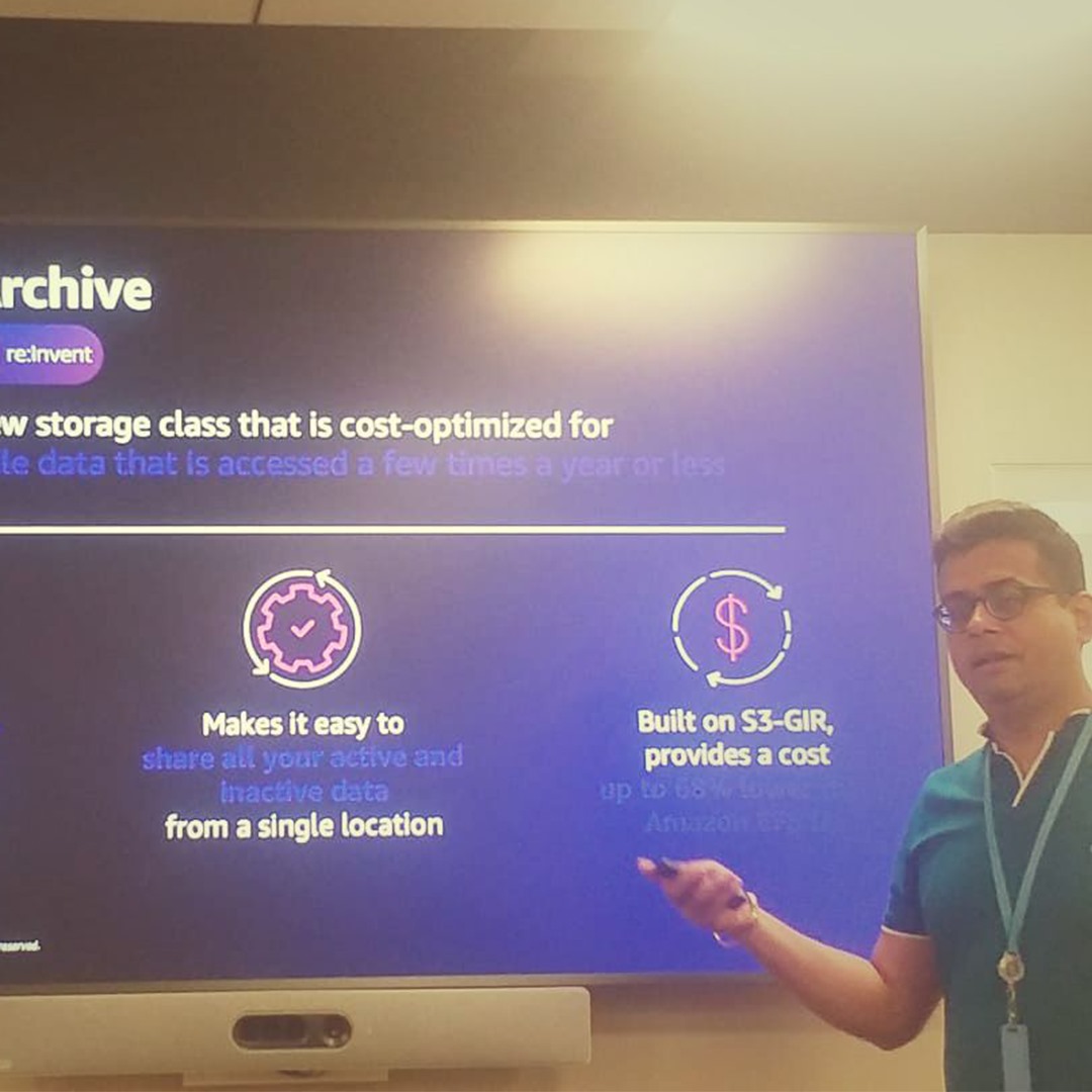 Excited to announce that Aditee Mattoo and Ritesh Rastogi explored the tech marvels at AWS re:Invent re:Cap—Public Sector Executives—Gurgaon, India! Grateful to the AWS team for sharing invaluable insights! 
#NIET #NIETGreaternoida #AWS #reInvent #CloudComputing #TechInnovation