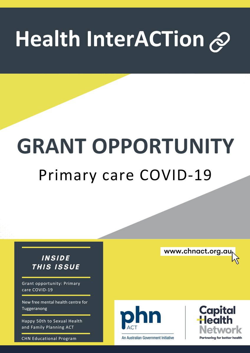 📰In this week's Health InterACTion, CHN is offering grant opportunities through funding from the Australian Government Department of Health and Aged Care to support and address gaps in the health system relating to COVID-19. Read more: tinyurl.com/mryczrx4.
