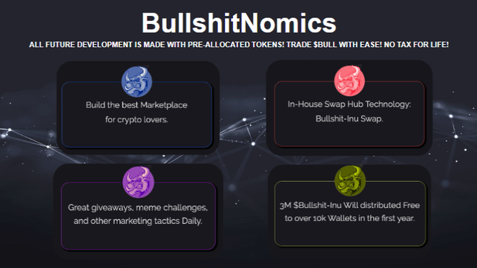 BullShitInu's tweet image. Not everything is bullshit.🐂💩

Check out what defines our bullish token from others in our exciting #Tokenomics.🪙

You won't regret it!⏬
bullshitinu.com
#Cryptocurency #CryptoNews #NFT #NFTCommunity
