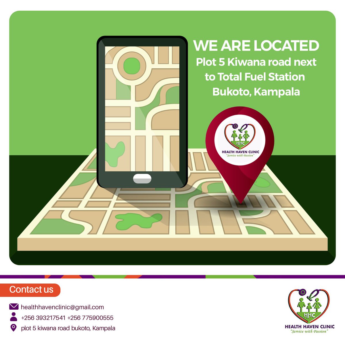 Health Haven Clinic, your trusted health partner, is conveniently located at Plot 5 Kiwana Road next to Total fuel station Bukoto, Kampala. Ready to serve you with top-notch healthcare services. 🏥 #HealthHavenClinicUg